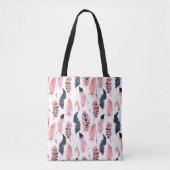 Tote Bag Plumes Rose Boho (Devant)