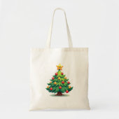 Tote Bag Plump Kawaii Christmas Tree Sparkling Ornaments (Devant)