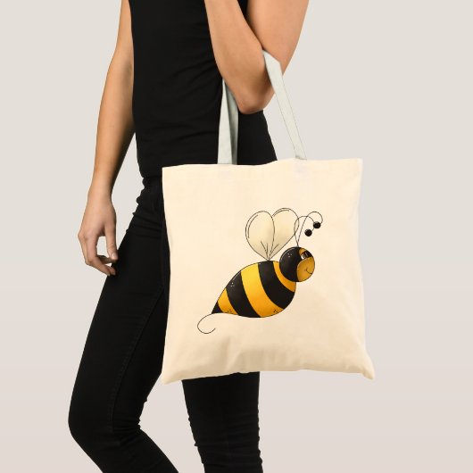 Tote Bag Plump Winged Bumble Bee (Devant (produit))