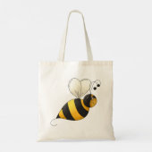Tote Bag Plump Winged Bumble Bee (Dos)