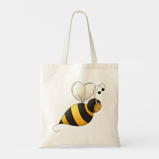 Tote Bag Plump Winged Bumble Bee (Dos)