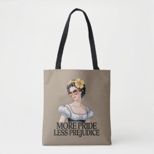 Tote Bag Plus de fierté moins de préjugés LGBTQ Fier allié 