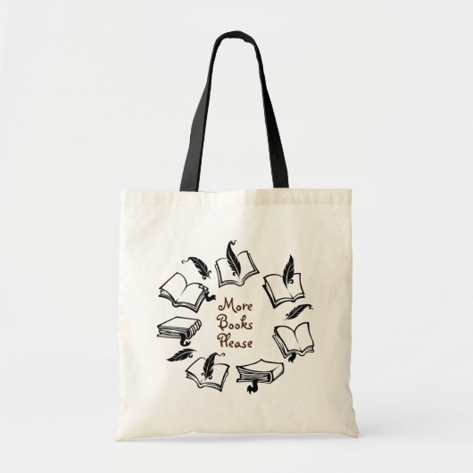 Tote Bag Plus de livres S'il vous plaît (Devant)