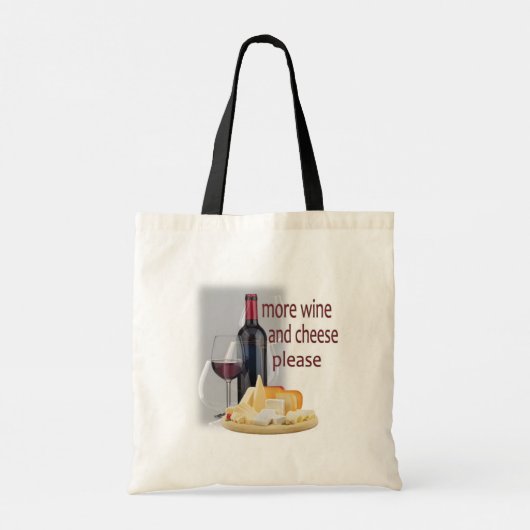 Tote Bag Plus de vin et de fromage (Dos)