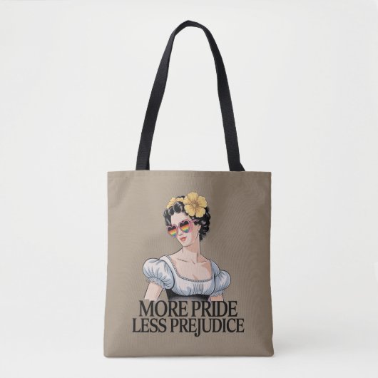 Tote Bag Plus Fierté Moins Préjudice LGBTQ Fière Ally Fiert (Devant)