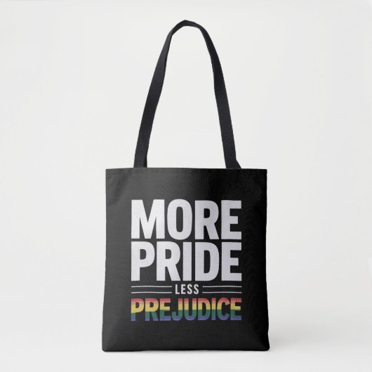 Tote Bag Plus Fierté Moins Préjugés Lgbt Mois Gay pride (Devant)