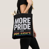 Tote Bag Plus Fierté Moins Préjugés Lgbt Mois Gay pride (De près)