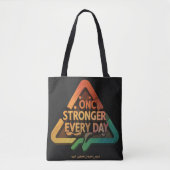 Tote Bag Plus fort chaque jour (Devant)