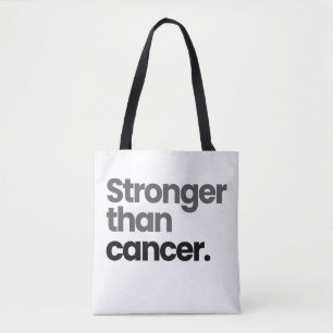 Tote Bag Plus fort que le cancer Cadeau de soutien en col
