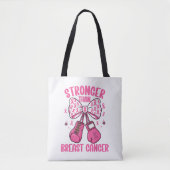 Tote Bag Plus fort que le cancer du sein (Devant)