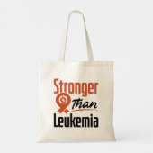 Tote Bag Plus forte que la leucémie Cancer du sang Survivan (Dos)