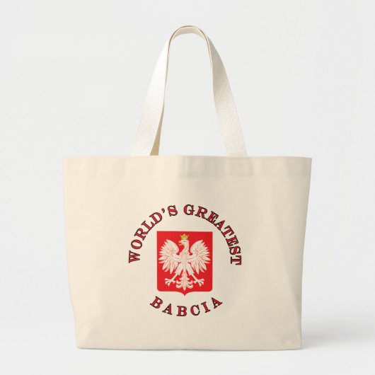 Tote Bag Plus grand Babcia du monde (Devant)