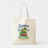 Tote Bag Plus heureux quand je lis (Dos)