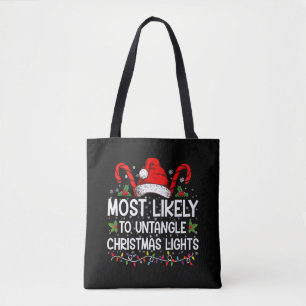 Tote Bag Plus susceptible de démêler les lumières de Noël a