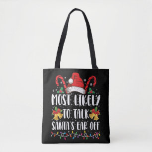 Tote Bag Plus Susceptible de Parler l'Oreille de Santa à No