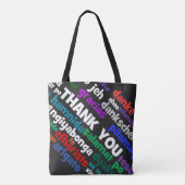 Tote Bag Plusieurs façons de dire le Merci dans plusieurs l (Dos)