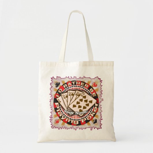 Tote Bag Plutôt jouer au poker (Devant)