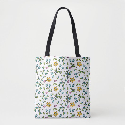 Tote Bag Plutôt Petit Fleur sauvage Fleur de prairie (Devant)