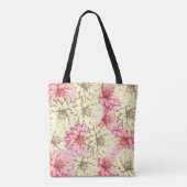 Tote Bag Plutôt rose et jaune floral (Dos)