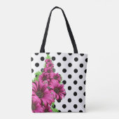 Tote Bag Plutôt Rose Fleurs Polka Dot (Dos)