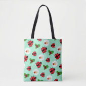 Tote Bag Pneuka rouge mignon point Ladybug fleur été Fille (Devant)