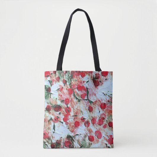 Tote Bag Pneus Roses Red Dirty Pointe Grunge Decay (Devant)