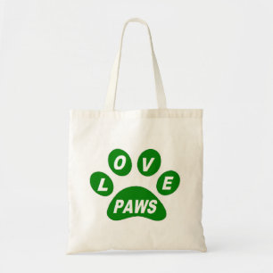 Tote Bag Poches d'amour sur pattes vert