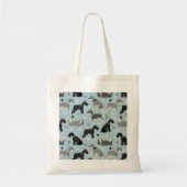 Tote Bag Poches et os Schnauzer (Devant)