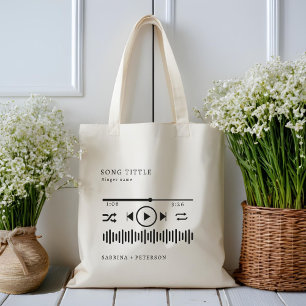 Tote Bag Pochette d'album personnalisée Chanson préférée M