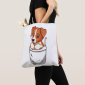 Tote Bag Pocket Cute Jack Russell Terrier (De près)