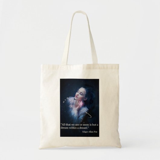 Tote Bag Poe citation sur les rêves (Devant)