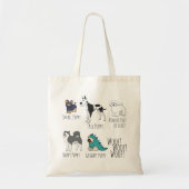 Tote Bag Poème d'Amoureux de les chiens de mignonIllustrati (Devant)