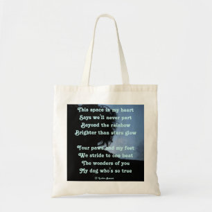 Tote Bag Poème Poème Portable Ode Aux Chiens Par Ladee Bass