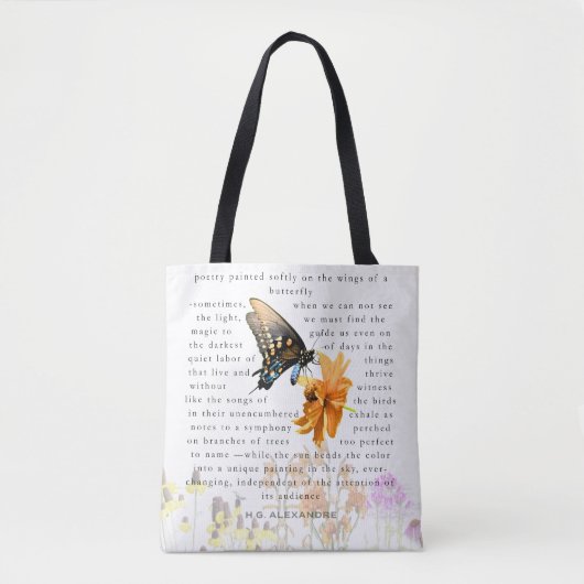 Tote Bag “Poetry Painted Softly”–ToteBag by H.G. Alexandre (Devant)