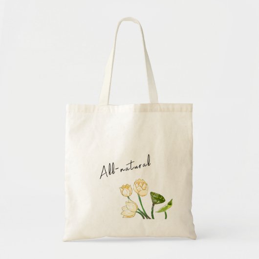 Tote Bag Poid de semis de fleurs de lotus tout naturel (Devant)