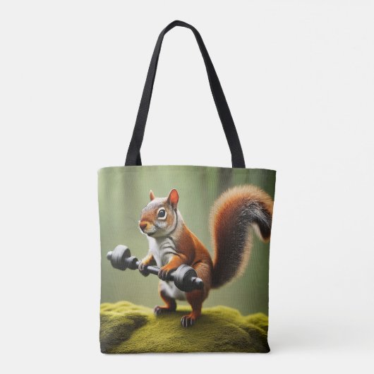 Tote Bag Poids de levage des écureuils (Dos)