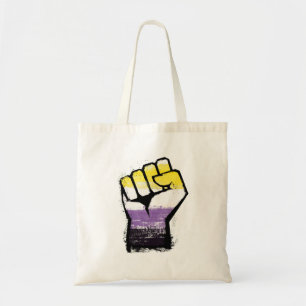 Tote Bag Poing de protestation de fierté non binaire