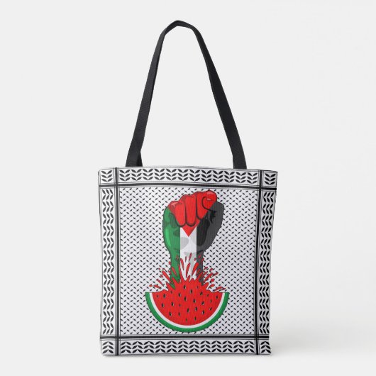 Tote Bag Poing de résistance palestinienne sur le symbole d (Dos)