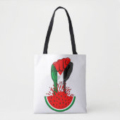 Tote Bag Poing de résistance palestinienne sur le symbole d (Devant)