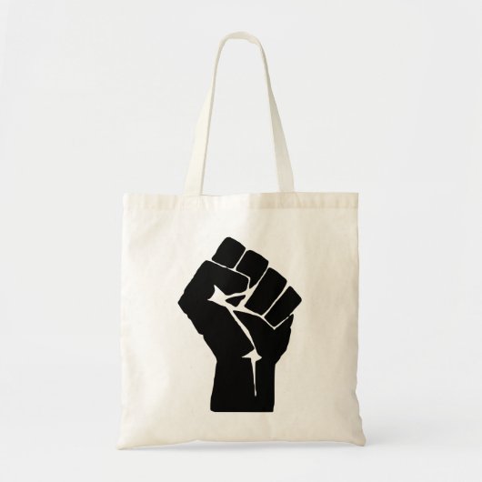 Tote Bag Poing noir levé - Manifestation de résistance (Devant)