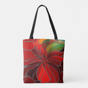 Tote Bag Poinsettia Abstraite