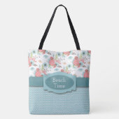 Tote Bag Point floral et Polka (Dos)