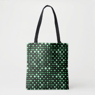 Tote Bag Point Polka 02.Vert. BG noir