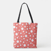 Tote Bag Point Polka de corail (Dos)