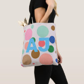 Tote Bag Point Polka Monogram moderne (De près)