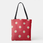 Tote Bag Point Polka rouge et blanc -Sac fourre-tout (Dos)