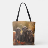 Tote Bag Pointeur à poils durs Griffon Puppy Automne (Dos)