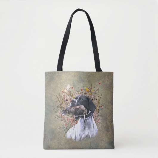 Tote Bag Pointeur, Chasse Bécasse (Devant)