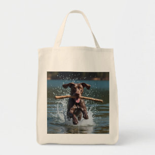 Tote Bag Pointeur court allemand Élégant épicerieSac à puce