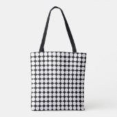 Tote Bag Points blancs minimaux sur fond noir uni (Dos)